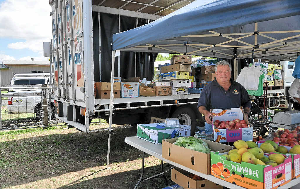 A truck has allowed Sam Sorbello’s fruit and vegetable stall at the Warwick Pig and Calf Sale to grow.